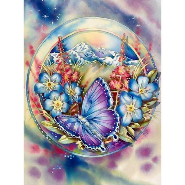 Flowers Butterfly 5D DIY Embroidery Cross Stitch Diamond Painting Mosaic Craft Flowers Butterfly 5D DIY Embroidery Cross Stitch Diamond Painting Mosaic Craft